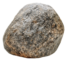 Large gray rock with textured surface on display png