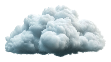 A fluffy white cloud floating against a bright sky png