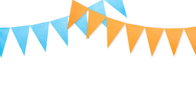 Hanging bunting flag isolated for copy space element png
