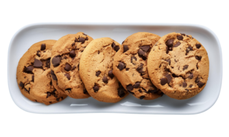 Chocolate chip cookie isolated in a transparent background. png