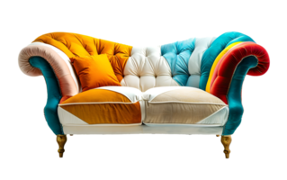 Sofa chair in 3d rendering chair isolated on transparent background png