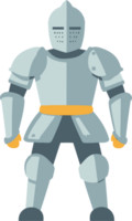 Medieval Knight in Full Armor Standing Tall png