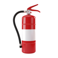 fire extinguisher with a blank label isolated on transparent background png