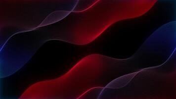 Electric blue and magenta waves create a vibrant pattern on a dark background video