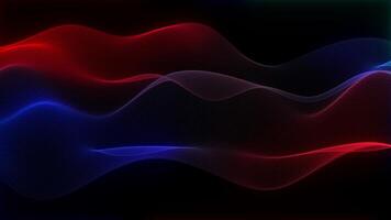 elegant blue and red data wave particles gradient to teal video