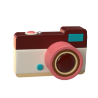 3D Rendering of Vintage Camera Icon for website, application. 3D Vintage Camera Illustration png