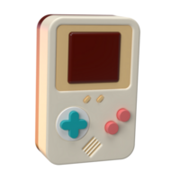 3D Rendering of Portable Game Console Icon for Website, Application, and Banner. Retro Portable Game Console 3D Illustration. png