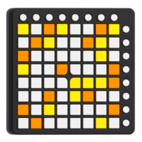 3D Icon of grid digital midi controller. png