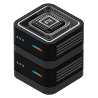 AI Database Server 3D Icon png