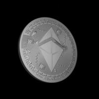 3d Render of etherium coin photo