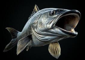 An image of a large fish with its mouth open photo