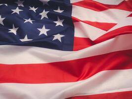 Full frame of the American Flag. Top view. photo