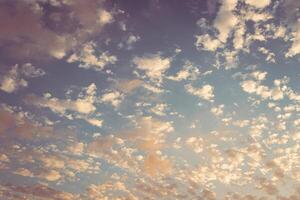 Breathtakingly beautiful sky adorned with fluffy clouds photo