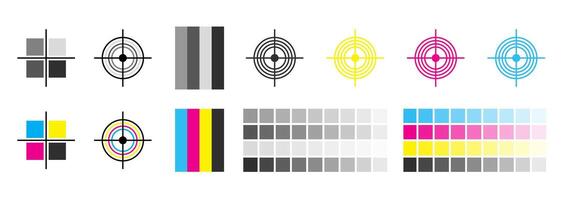 CMYK print test page illustration vector
