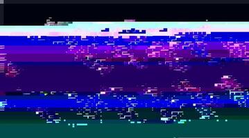 Trendy glitch pattern on dark background. Abstract geometric elements vector