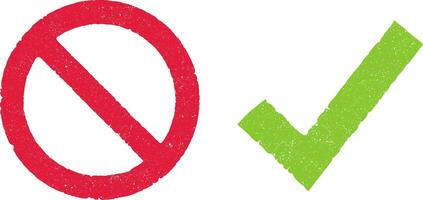 illustration of the Forbidden end mark sign in red ink stamp vector