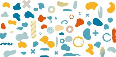 Formes. Simple amoeba shape, asymmetric spot, irregular form. vector