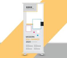 Professional business roll up banner and x banner banner template design vector
