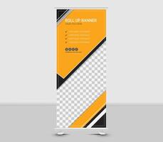 Corporate roll up banner template design vector