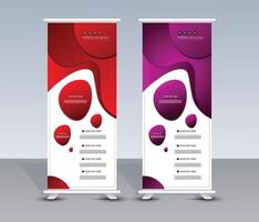 modern roll up banner template design vector