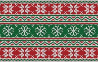 Knitted pattern seamless fabric snowflakes winter. traditional knitted pattern winter style. Designed for background ,wallpaper ,carpet ,clothing ,knitted pattern ,fabric ,embroidery ,textile vector