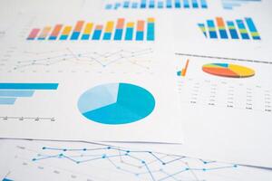 chart or graph paper. Financial, account, statistics and business data. photo