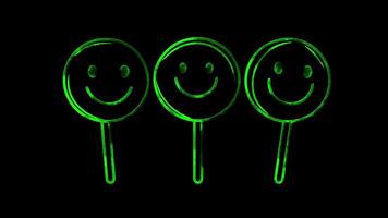 Neon frame effect, Pushpin pinned on black background video