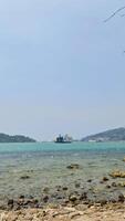Merak, Indonesia on July 9 2023. A ferry ship with the code Ferizu is heading to the port of Merak. photo