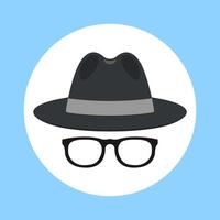 Spy icon. Browse the web privately in Incognito mode. VPN. Virtual private network vector
