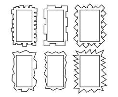 Decorative frames and borders standard rectangle proportions backgrounds vintage design elements set . Isolated on white background. vector
