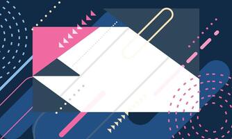 flat abstract memphis background design vector