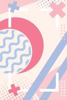 abstract pink geometric shape background vector