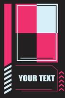abstract retro color background template vector