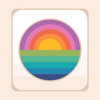 abstract circle rainbow color background vector