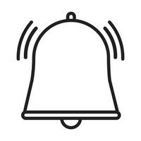 Notification bell icon for apps and web sites vector