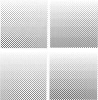 Set of halftone patterns with star and circular gradient shape vector