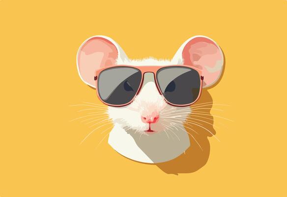mouse wearing sunglasses