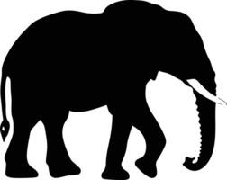 Black Elephant Silhouette vector