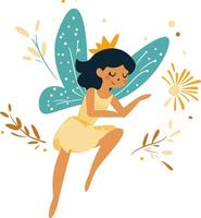 Fairy with Butterfly Wings vector
