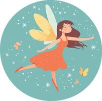 Fairy with Sparkling Wings vector
