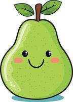 Smiling Pear Character vector