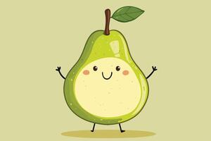 Dancing Pear Cartoon vector