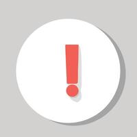 Red Exclamation Mark Icon vector