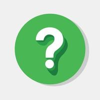 Green Question Mark Icon vector