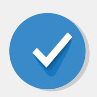 Blue Check Mark Icon vector