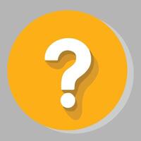 Yellow Question Mark Icon vector
