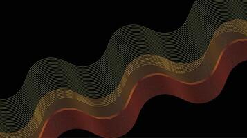 A wavy line of red and gold colors vector