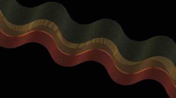 A wavy pattern of red, green and gold lines vector