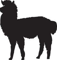 Alpaca Silhouette Isolated vector