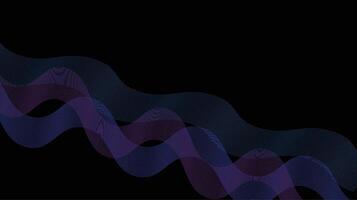 A black background with purple waves vector
